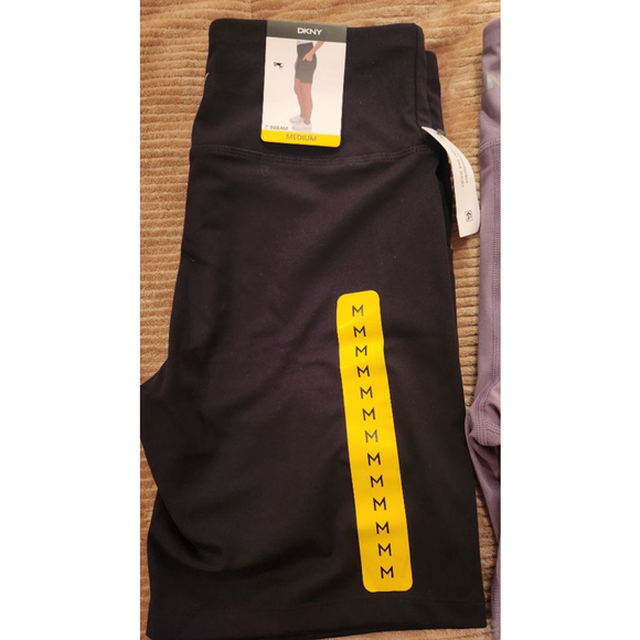 Women's DKNY Bike Shorts Black/Purple Size M - Picture 2 of 7